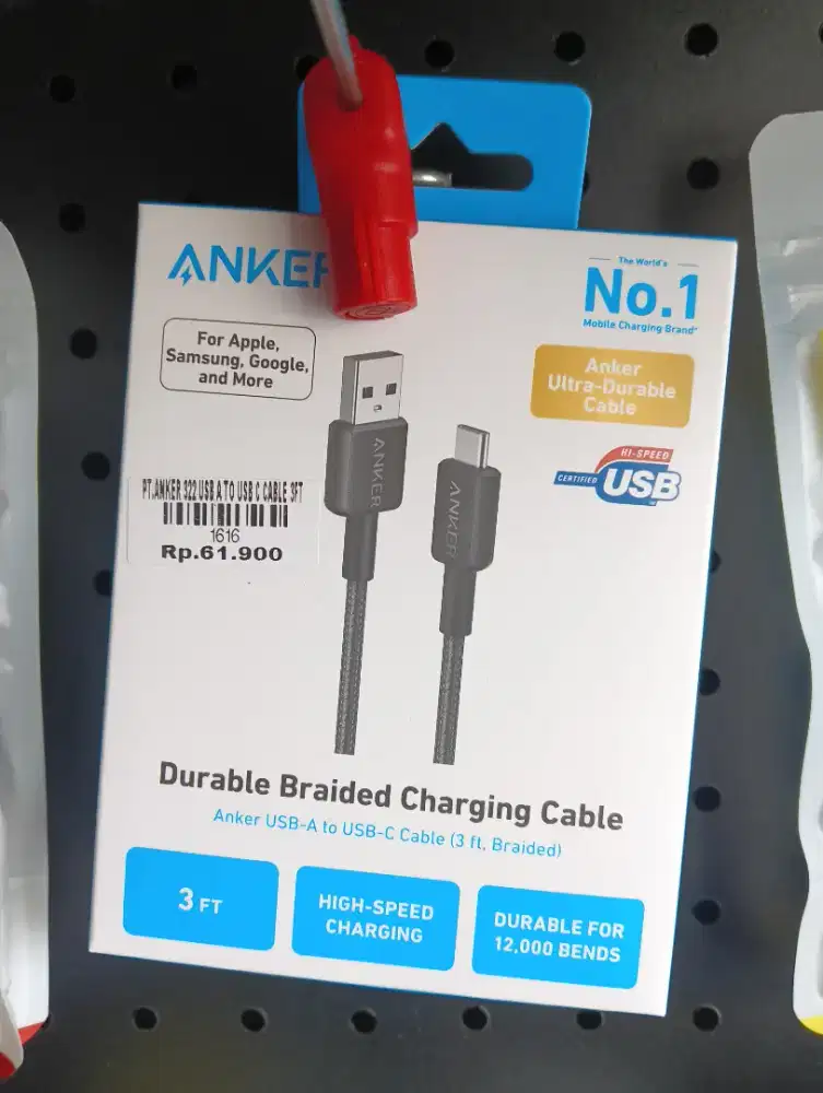 ANKER 322 USB A TO USB C CABLE 3FT | ATLANTIS DAHSYAT