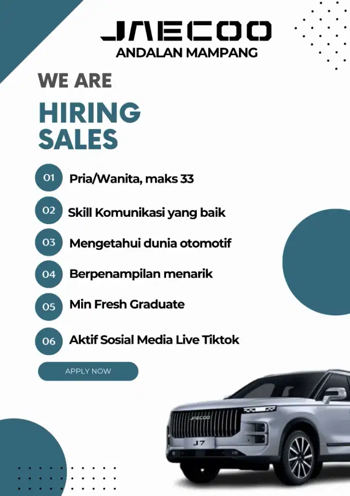 Sales otomotif Jaecoo