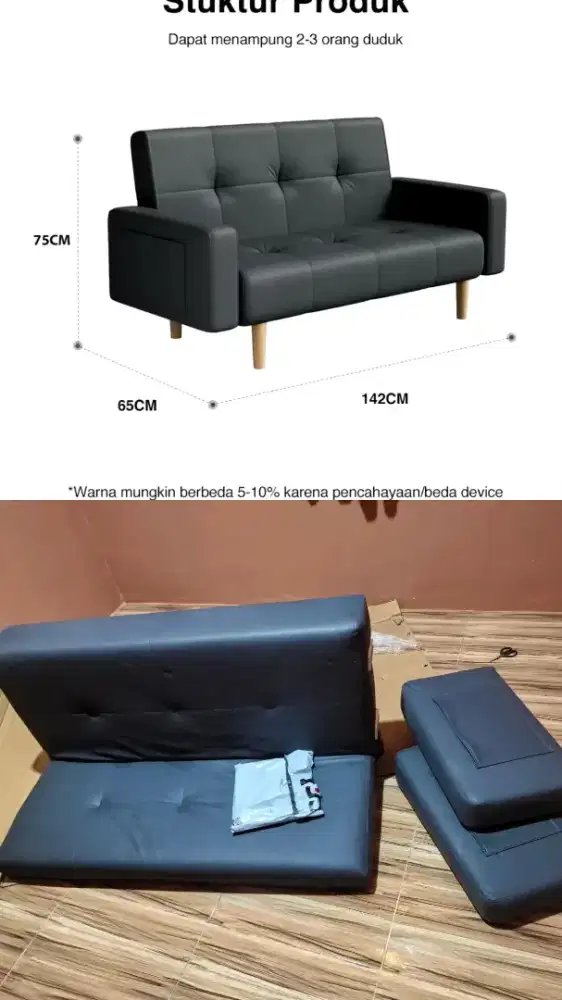Sofa bed lipat modern fabric