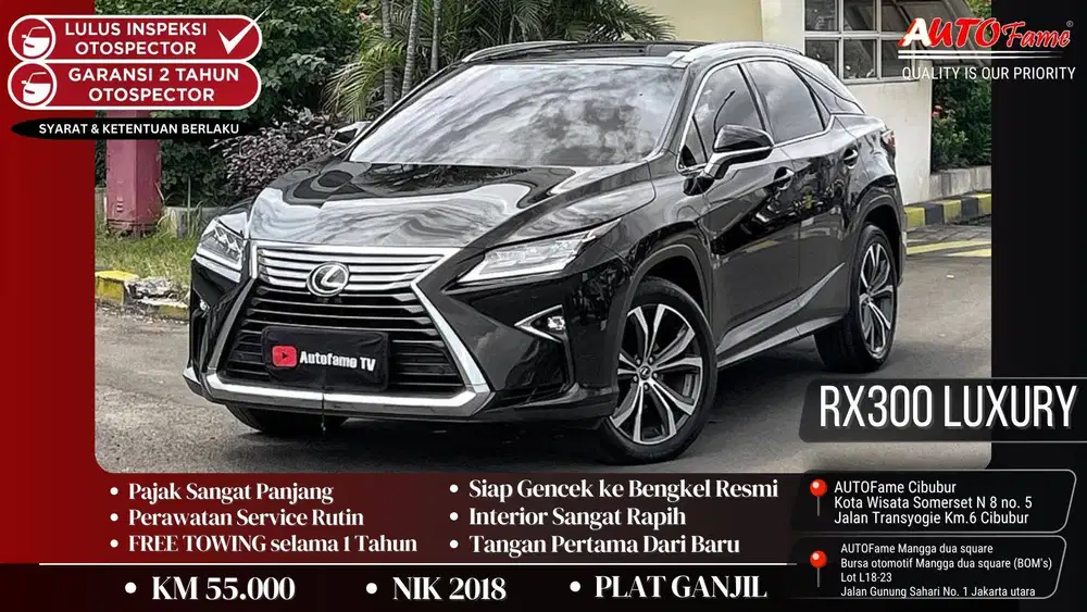Lexus RX300 Luxury NIK 2018 Black On Black