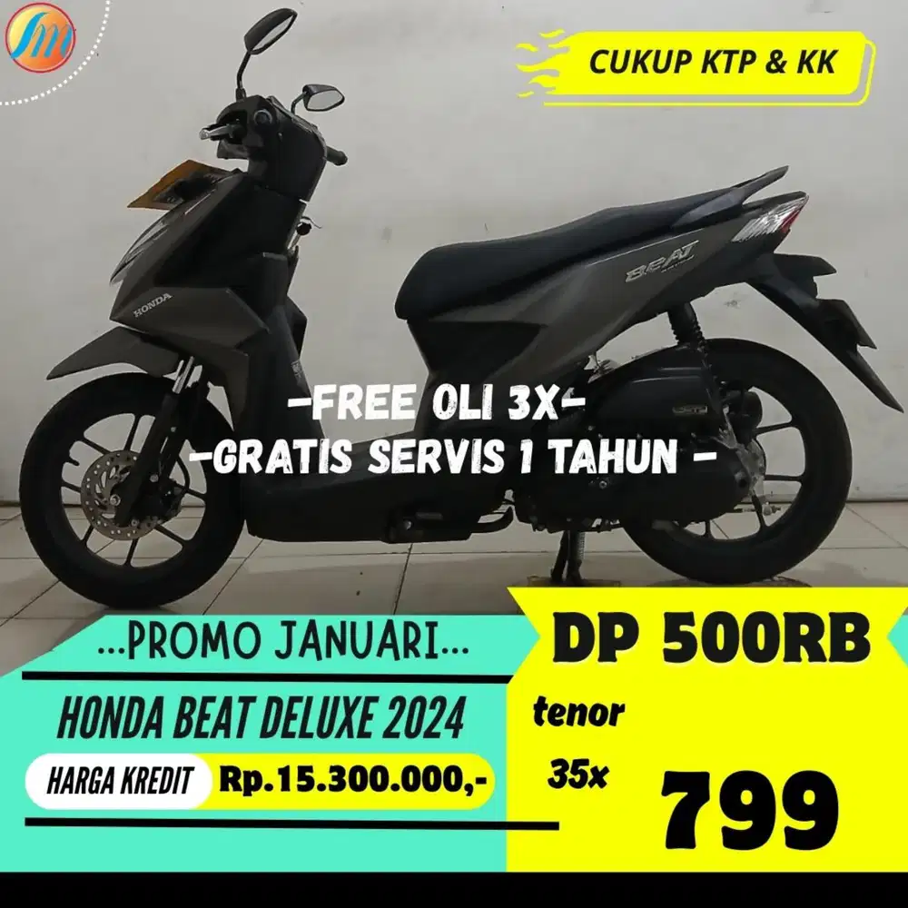 HONDA BEAT DELUXE 2024 DP 500RIBU ANGSURAN SANGAT RINGAN BERGARANSI