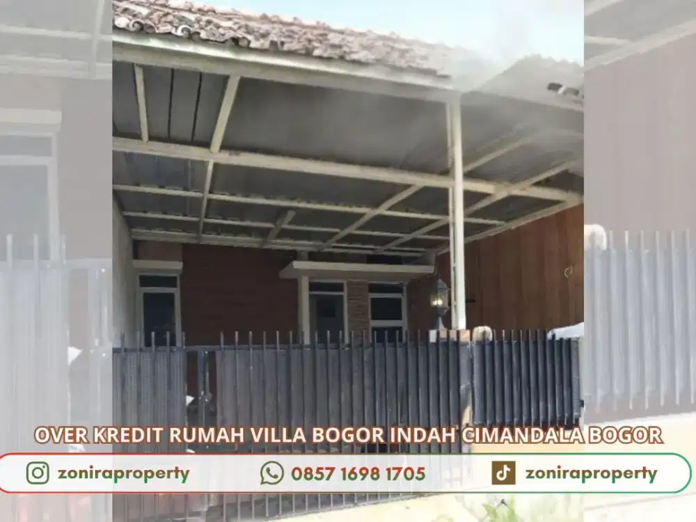 Rumah Villa Bogor Indah Jual Take Over 93JT Strategis dkt Tol dan Stasiun KRL