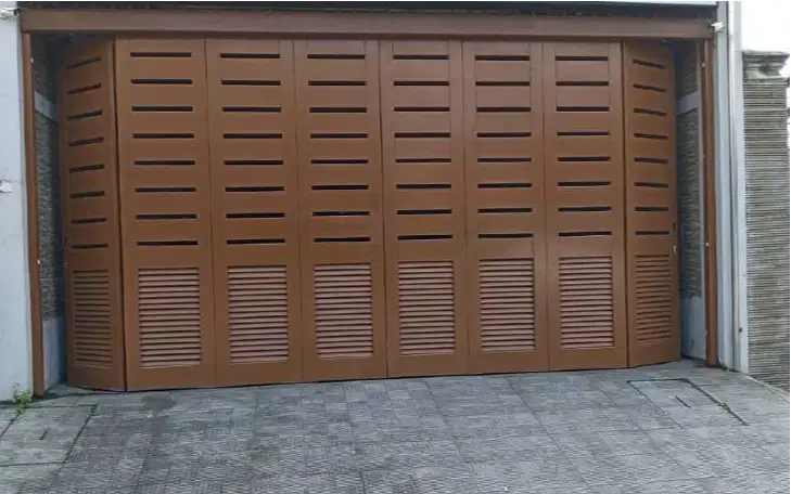 Pintu Garasi Besi Sliding Minimalis GRANT Sistem Menikung Dua Sisi