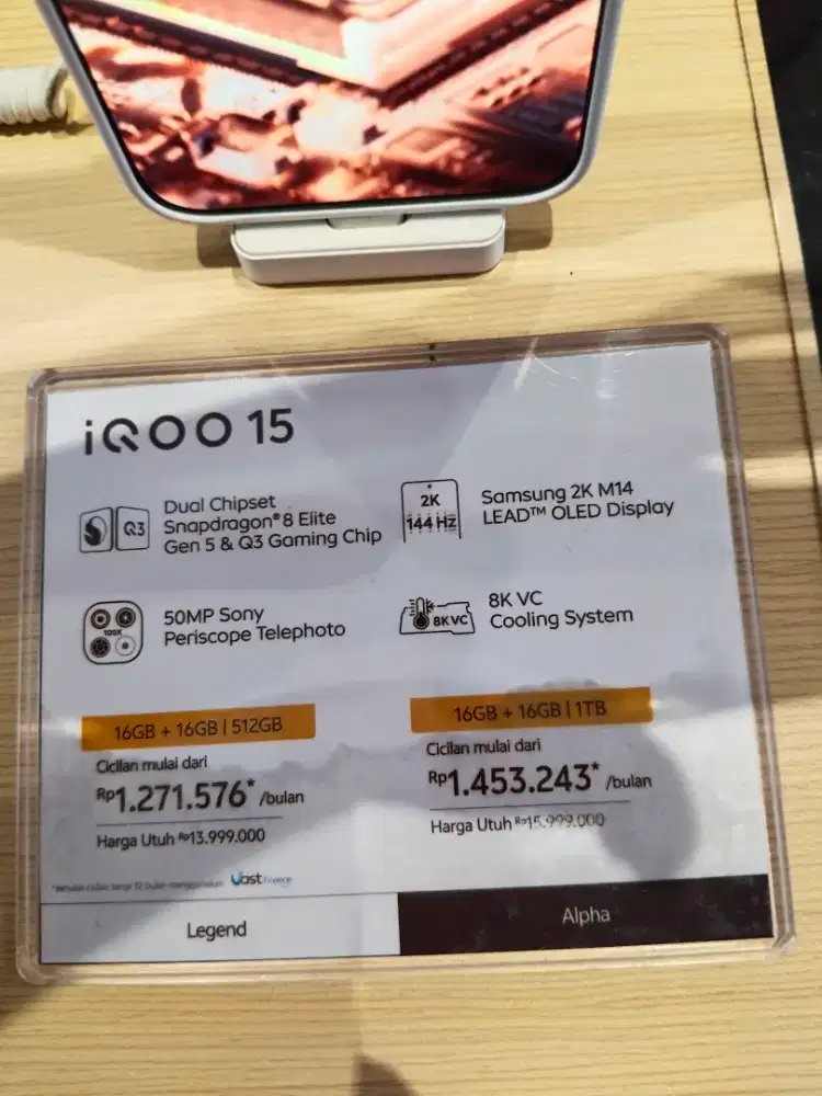 CICILAN IQOO 15 MULAI DARI 300RIBUAN PROMO BUNGA 0%