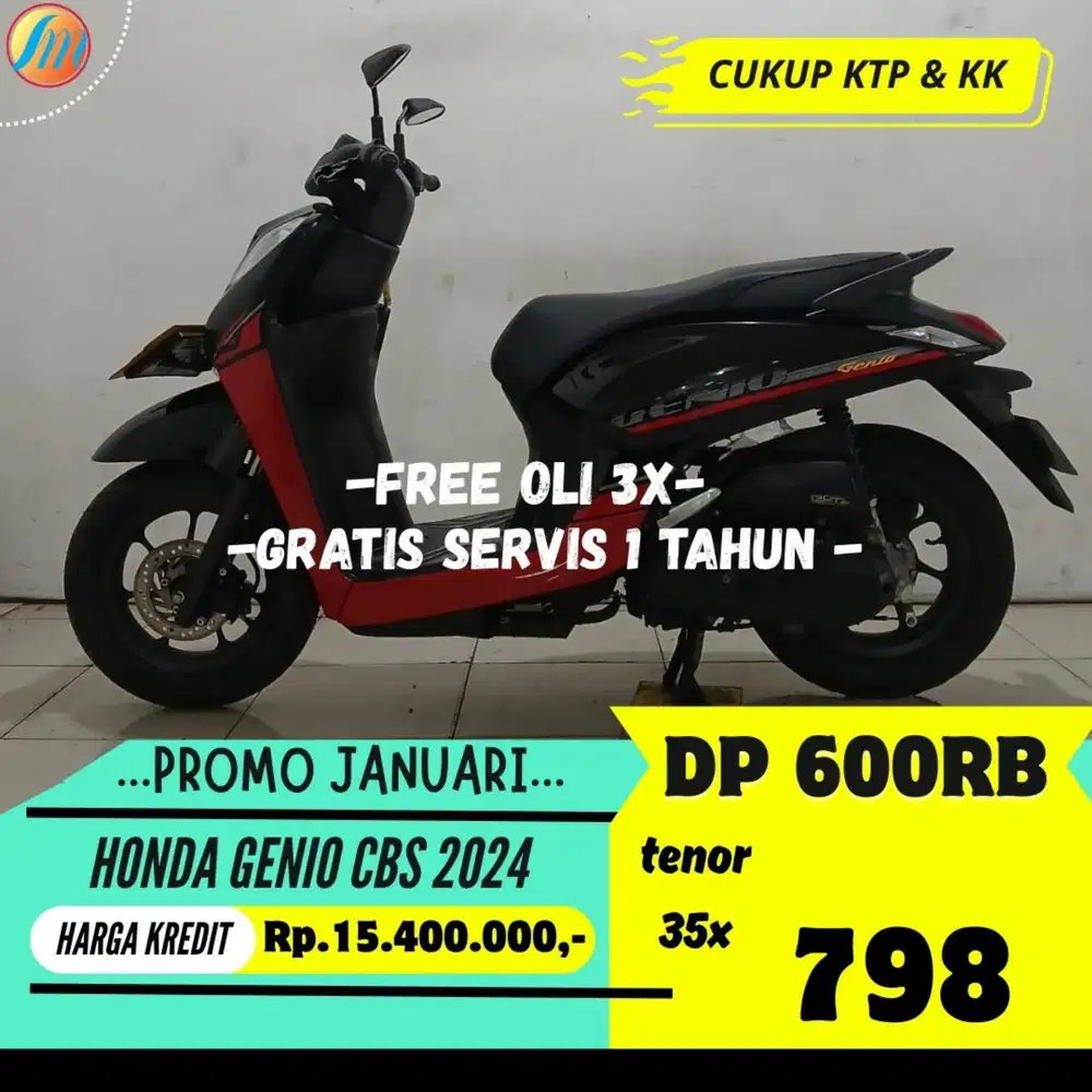 HONDA GENIO CBS 2024 DP 600RIBU ANGSURAN SANGAT RINGAN BERGARANSI