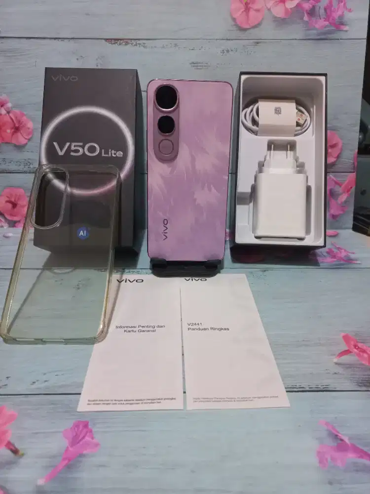 DIJUAL HP VIVO V50 LITE NFC SPEK 8/256 FULLSET GARANSI 8/11 2026