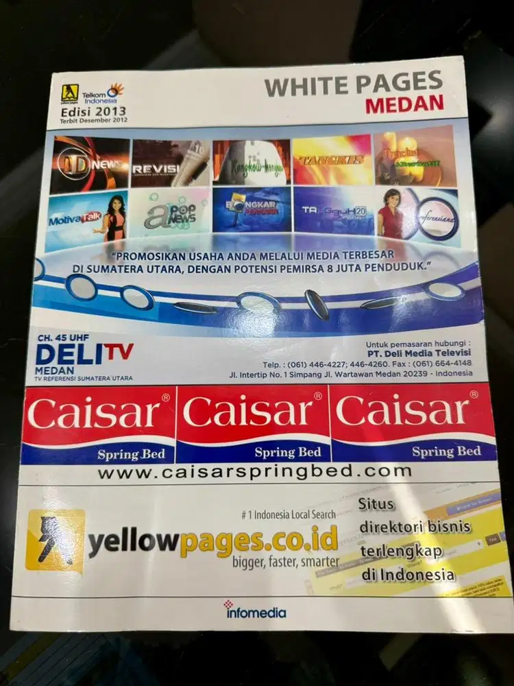 Buku White Pages Yellow Pages Edisi Medan