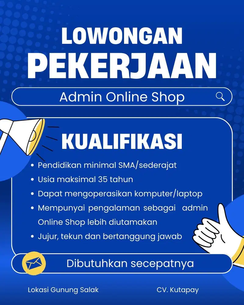 Admin online shop
