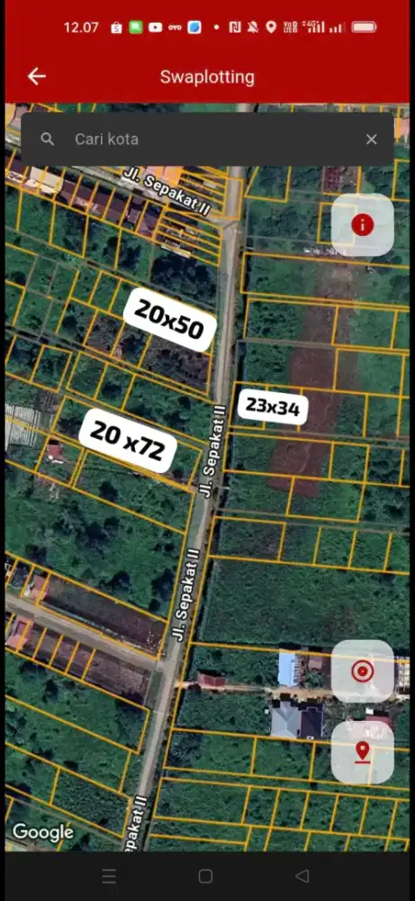 Tanah pinggir jalan sepakat 2 untan pontianak