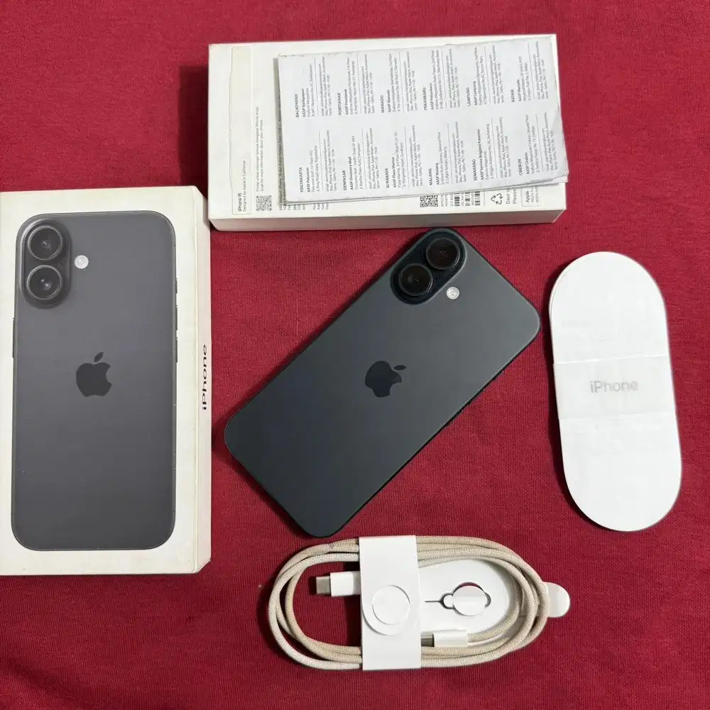 iPhone 16 Basic Black 256GB BH 100% Garansi resmi on juni 2026