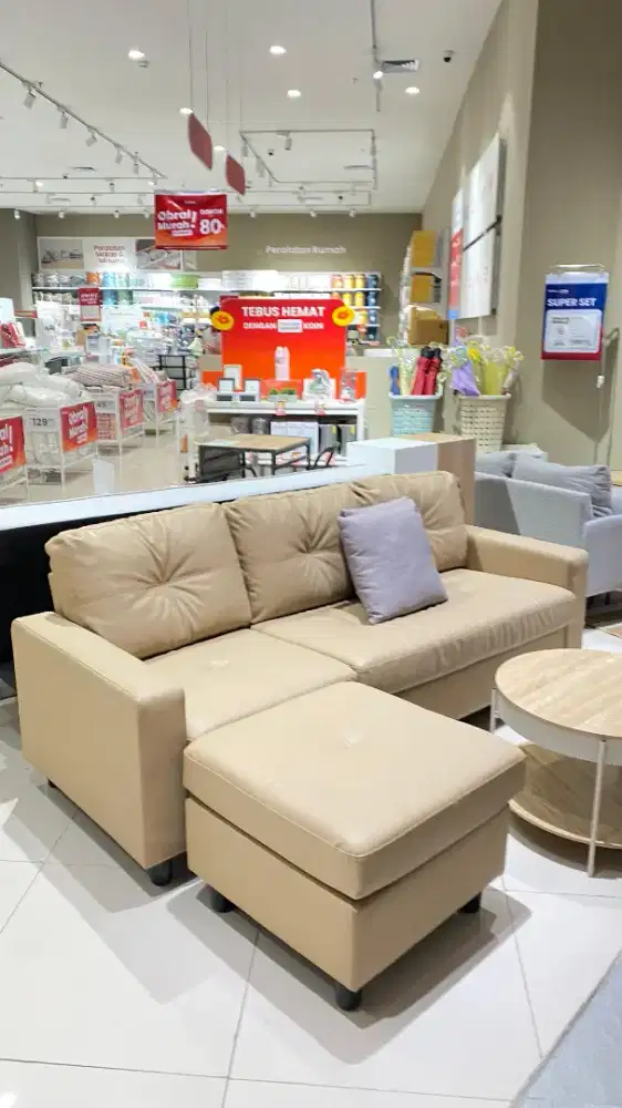 SOFA L bahan kulit