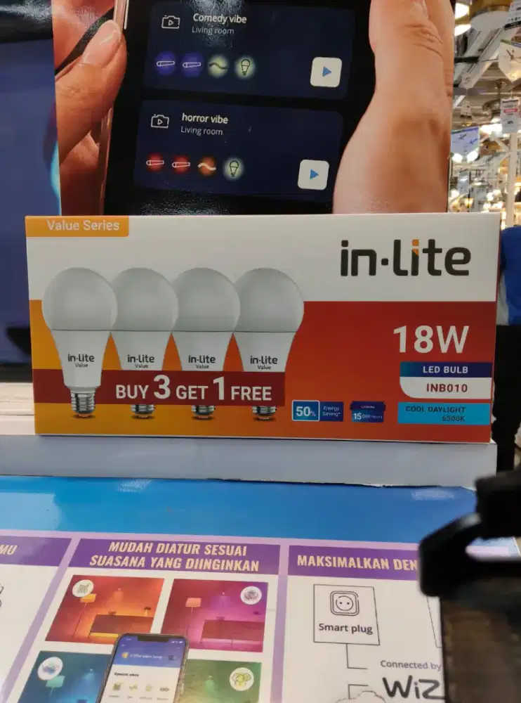 Lampu Bohlamp INLITE 18W isi 4 pcs