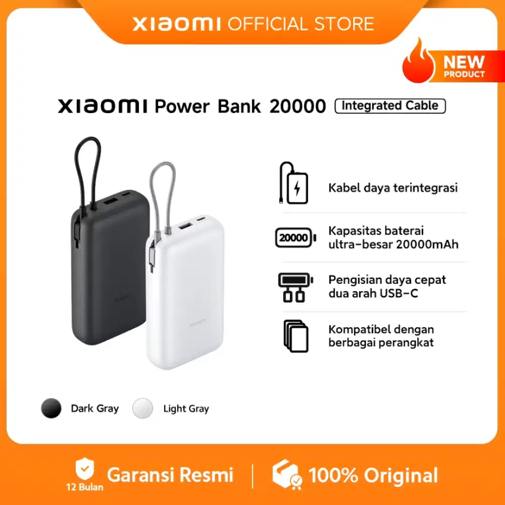 Powerbank xiaomi original 20rbmAh