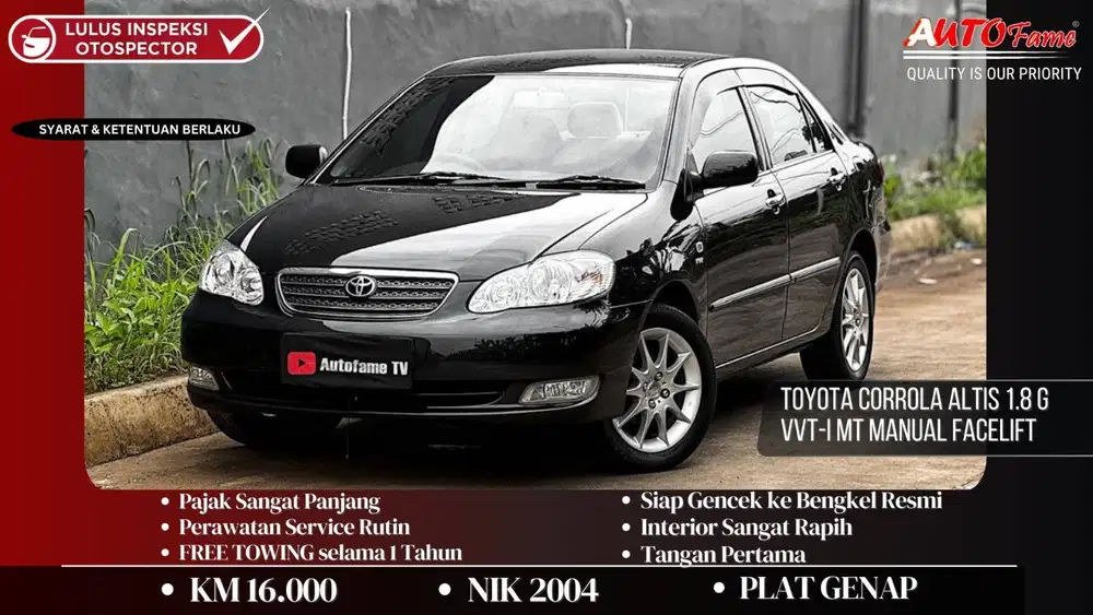 Toyota Corolla Altis 1.8 G VVT-i MT Manual FACELIFT 2004