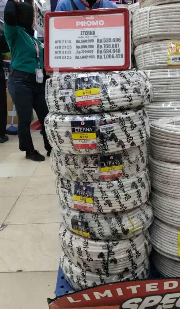 Kabel glondongan 50 meter merk ETERNA (NYM)