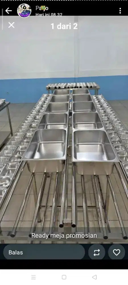 Meja sanji stainless steel