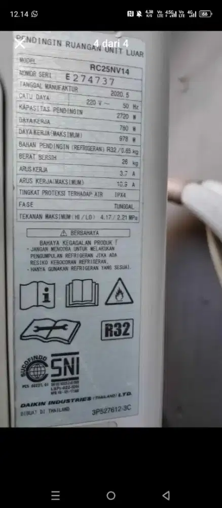 Jual Cepat AC Daikin 1 pk Thailand R32