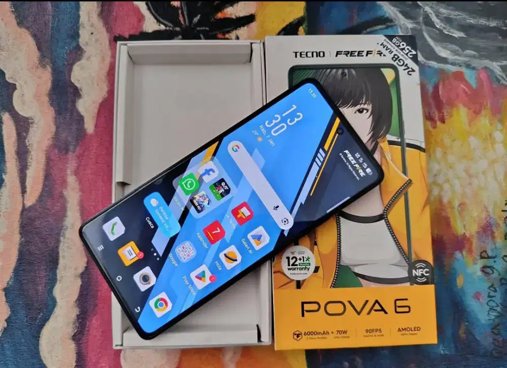 Tecno pova 6 ram 8+8 /256 mulus lengkap spek google