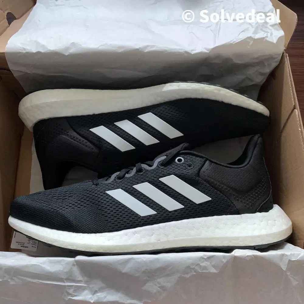 Sepatu Adidas Pureboost 21 Black White Original BNIB