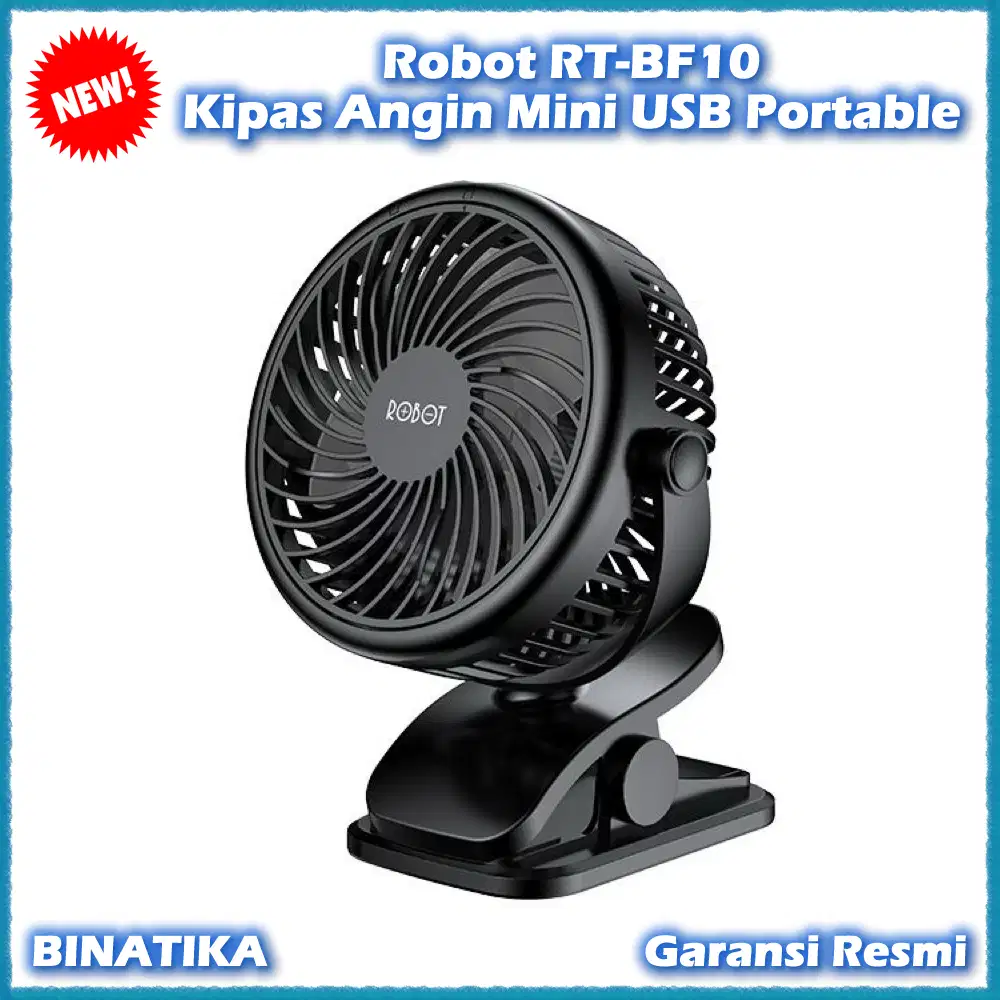 Robot RT-BF10 Kipas Angin Mini USB Portable Original Resmi - BINATIKA