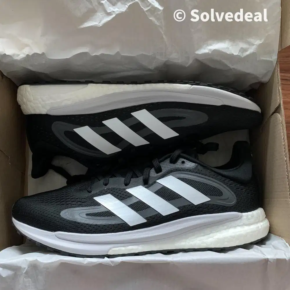 Sepatu Adidas Solarglide 4 Black White Original BNIB
