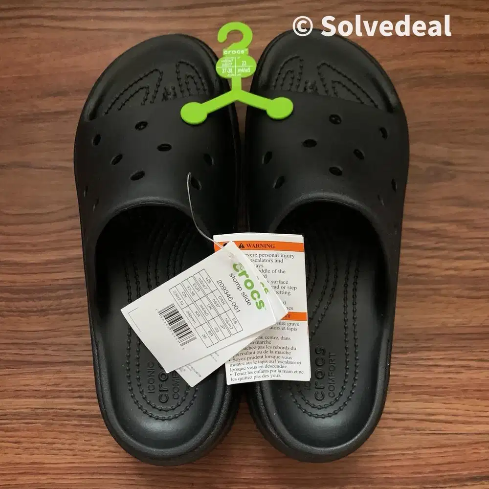 Sandal Crocs Stomp Slide Black Original BNIB