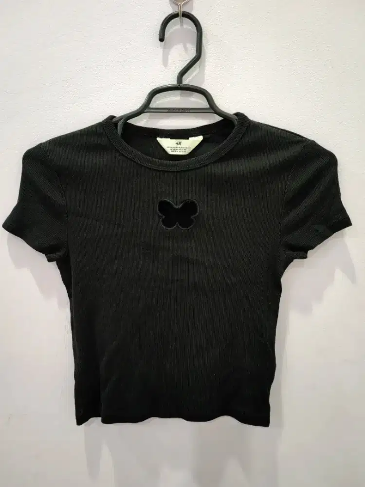 H&M Butterfly Laser Cut Tee