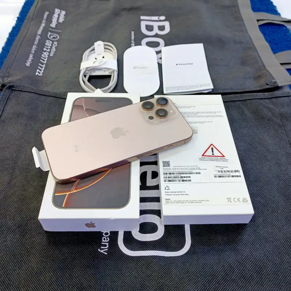 Iphone 16 Pro Max 256gb pakai 7 Bln 99,9% like new grs resmi iBox