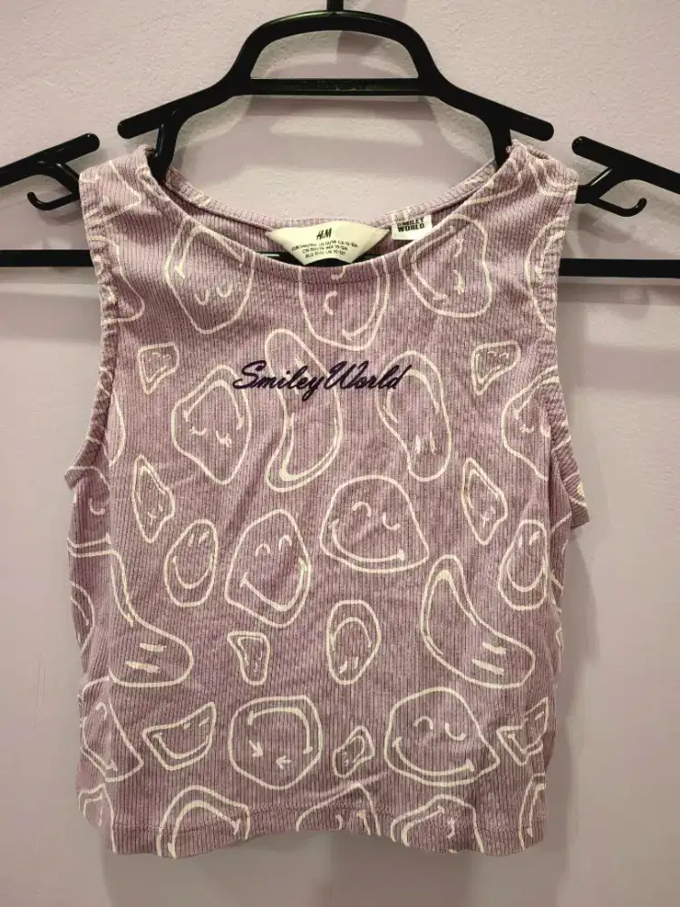 H&M X Smiley World Purple Tank