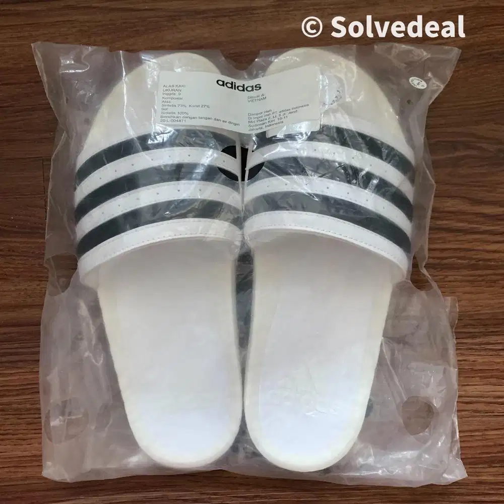 Sandal Adidas Adilette Boost Slides White Black Original | New