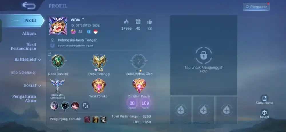 Akun mobile legend | Akun Ml