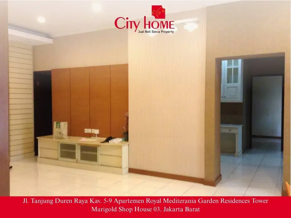 Disewakan Murah Apartemen Lantai Rendah 3BR Furnished, Jakarta Barat