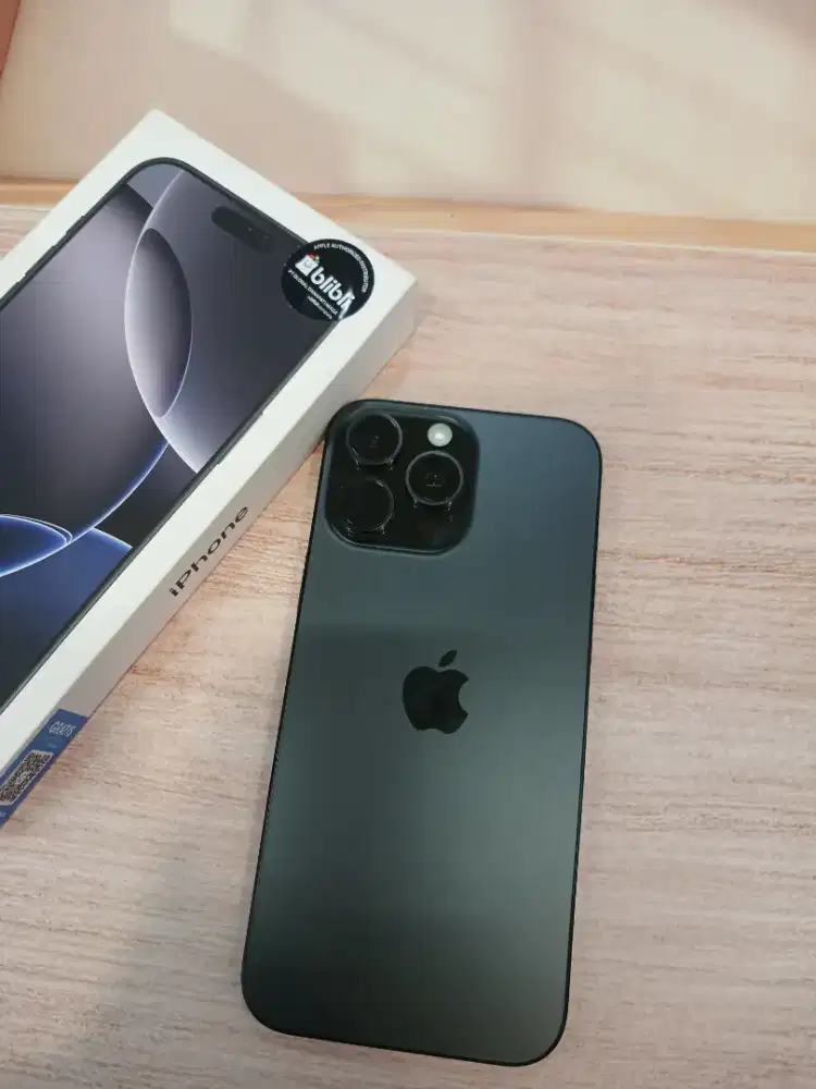 Apple iPhone 16 Pro Max 256GB Black BH 100% Lengkap ibox 02/06/26