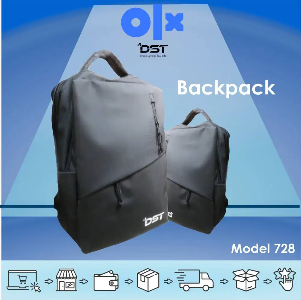 DST Backpack Tas Ransel Kulit Import Anti Air 15.6 inch