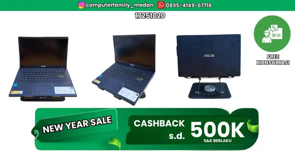 ASUS E410K N4500 RAM 8GB SSD 256GB BACKLITE NUMPAD LIKE NEW++BONUS