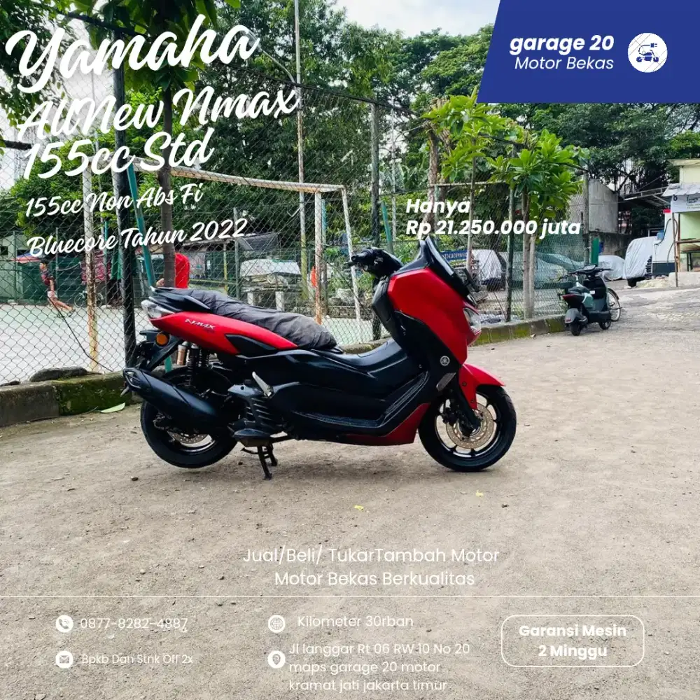 Yamaha Nmax 155cc Non Abs Fi Bluecore Tahun 2022 Pajak Off