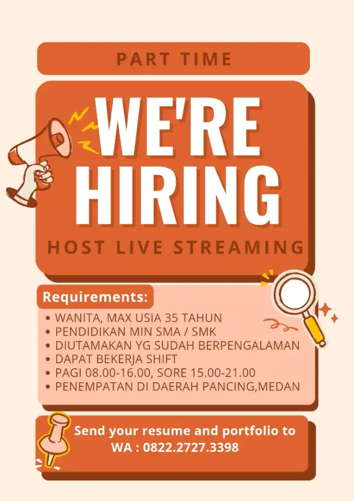Dibutuhkan Host Live Streaming