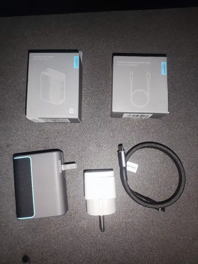 Charger Cuktech 120 Watt GaN dan Kabel 240 W C to C Cuktech Magnetic