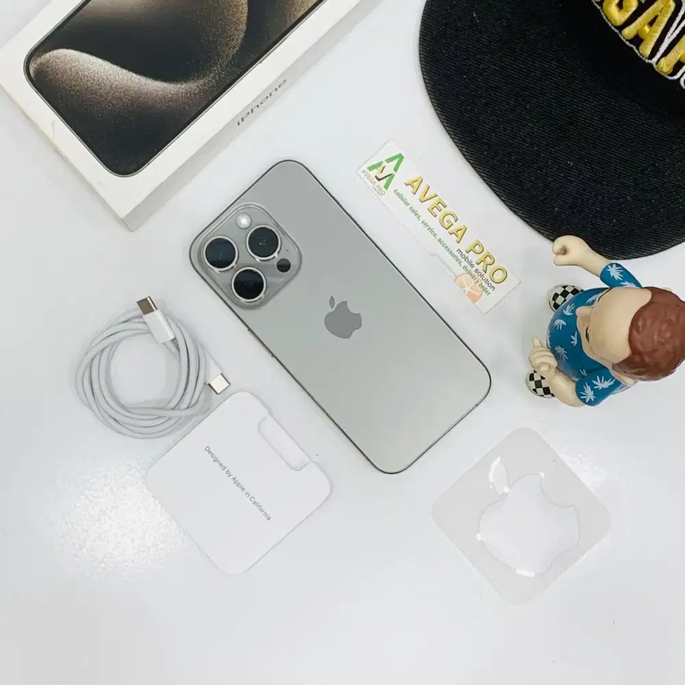 Second iphone 15 promax 256 gb space natural titanium garansi resmi