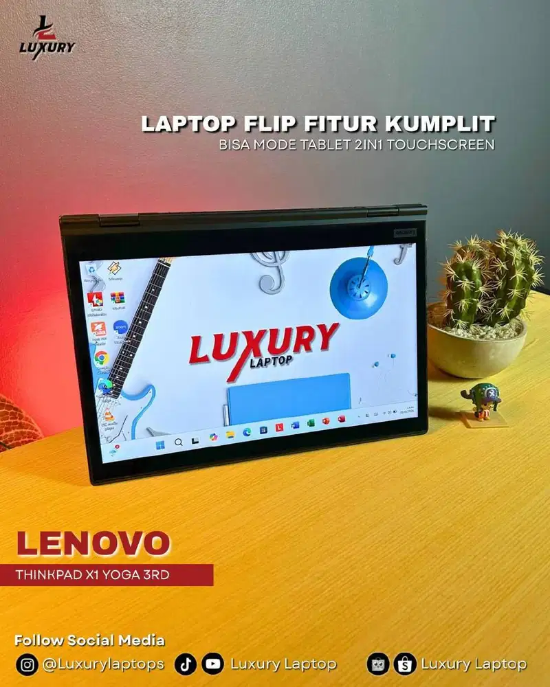 LAPTOP LENOVO THINKPAD X1 YOGA 3RD CORE I7 RAM 16GB SSD JUAL MURAH BU