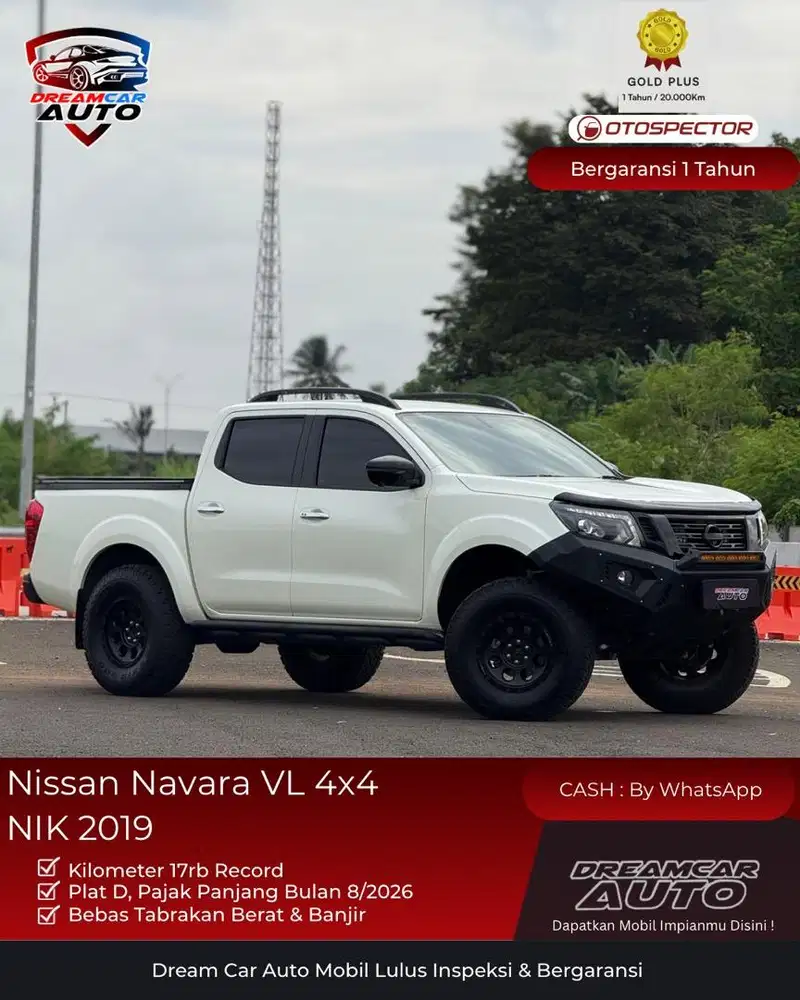 [ KM 17 RB ] Nissan Navara VL 2.5 4x4 Diesel 2019 Putih Full Modif