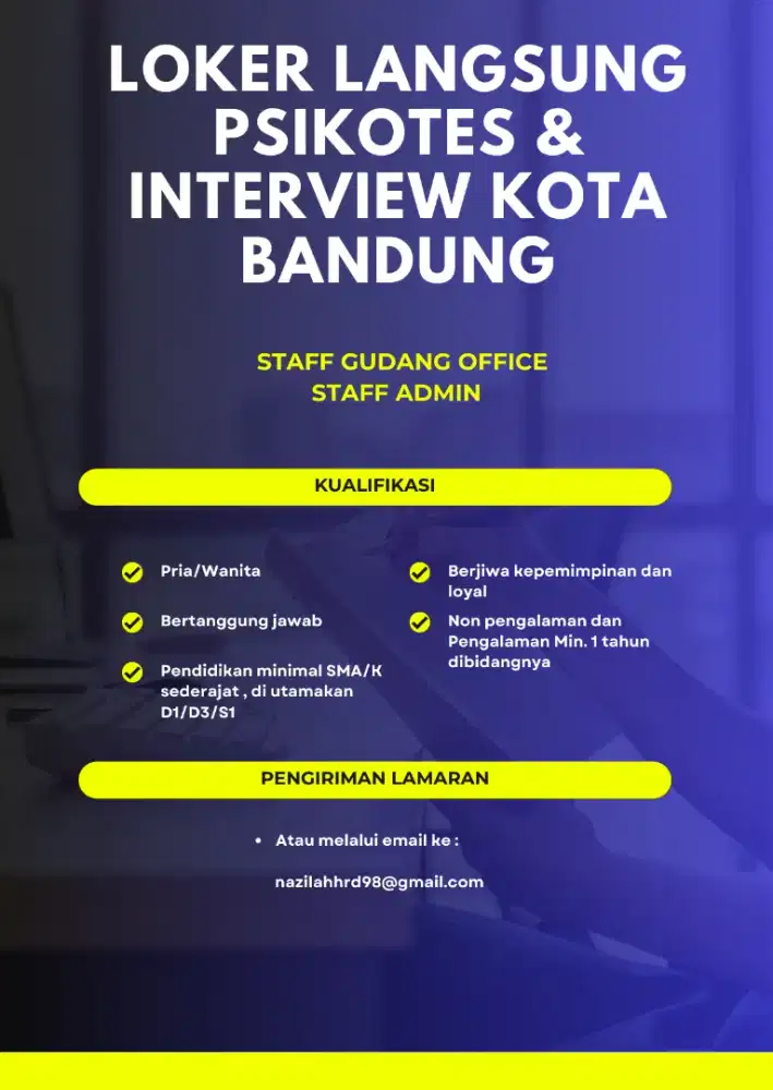 Loker gratis kota bandung