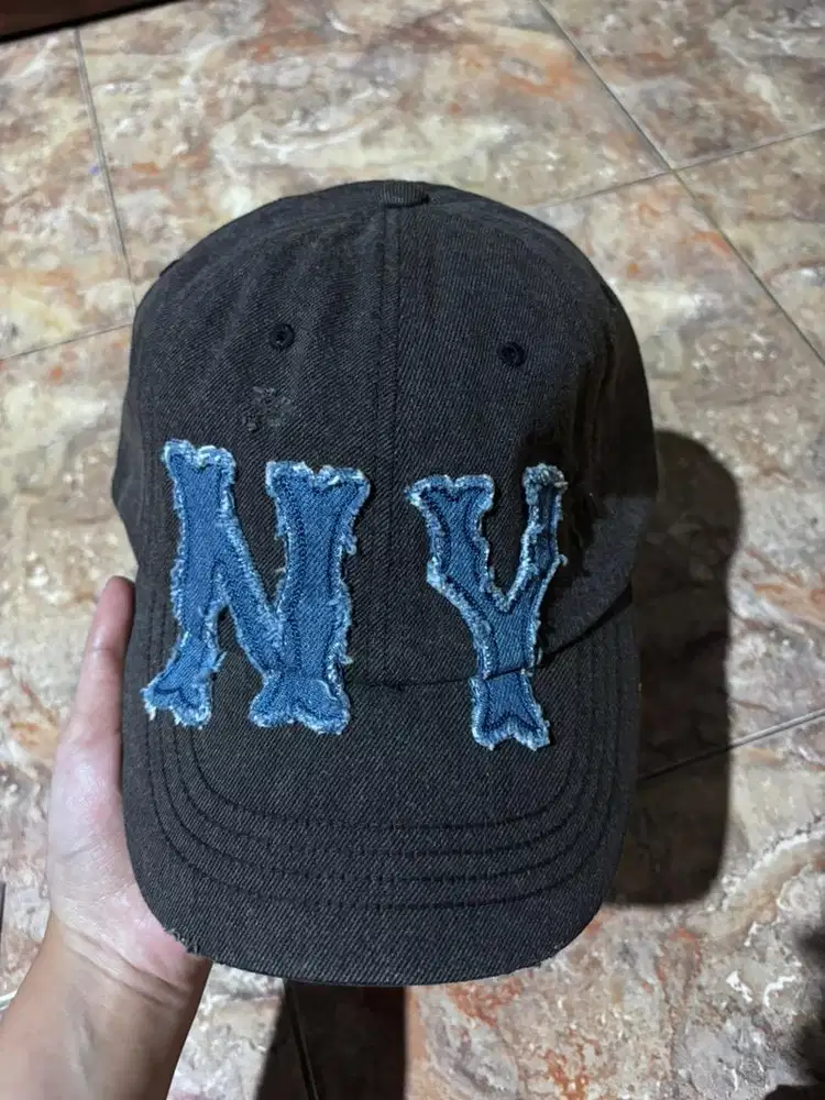 Topi mlb ny hitam ori new