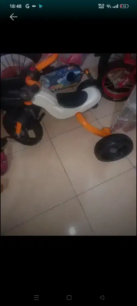 sepeda 3roda untuk anak anak smpe usia 7tahub