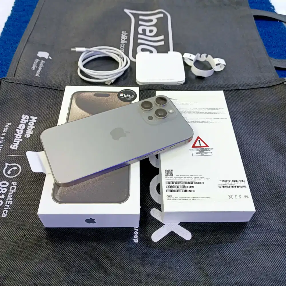 Iphone 15 Pro Max 256gb 99% like new Ex grs resmi blibli