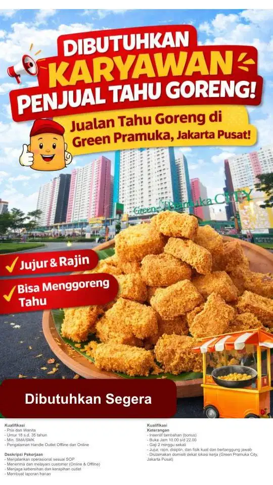 Crew Outlet Gorengan - di Green Pramuka, Jakpus