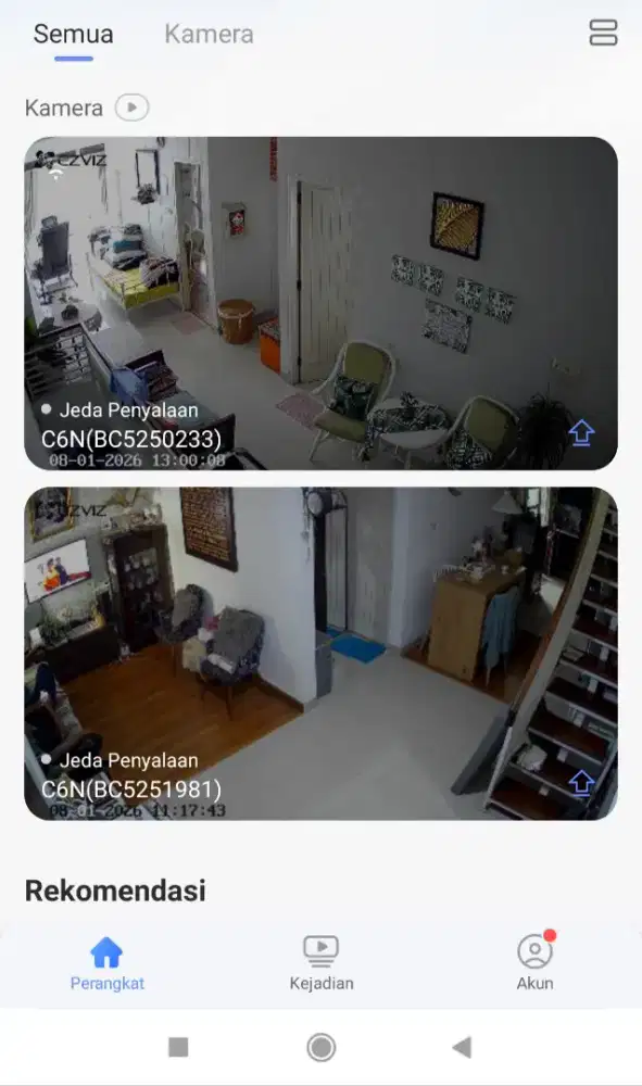 Sepaket ezviz c6n + memori 64gb 1jt free bagus puas