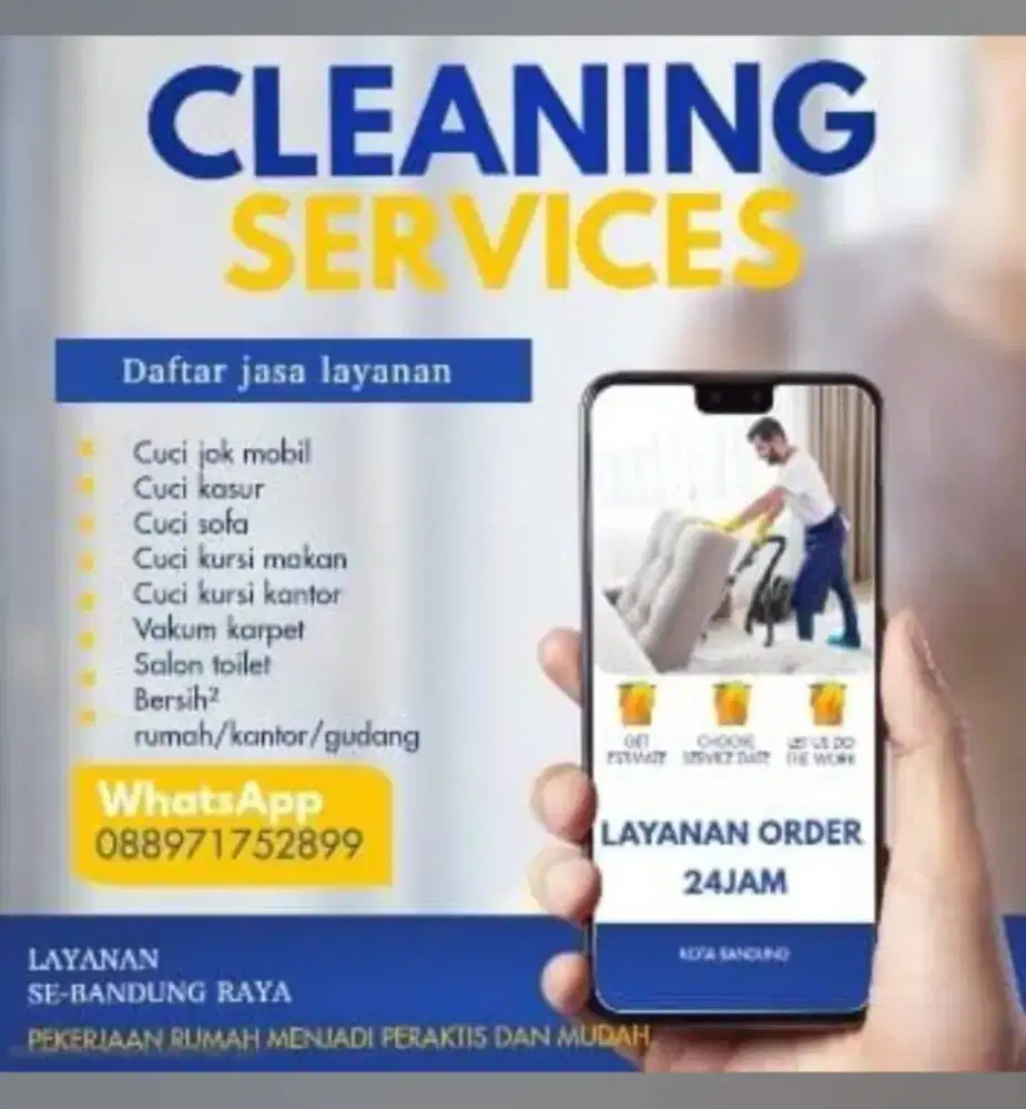 Jasa cuci furniture,salon toilet dan maid servis