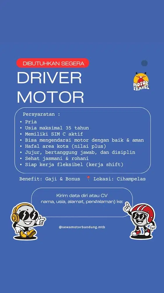 Dibutuhkan Segera Driver Motor
