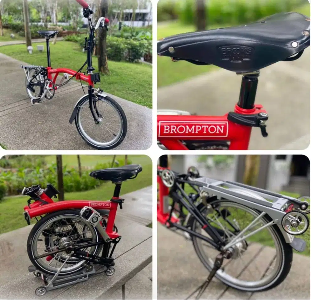 SEPEDA BROMPTON M6R ORIGINAL – BEKAS MERAH ELEGAN
